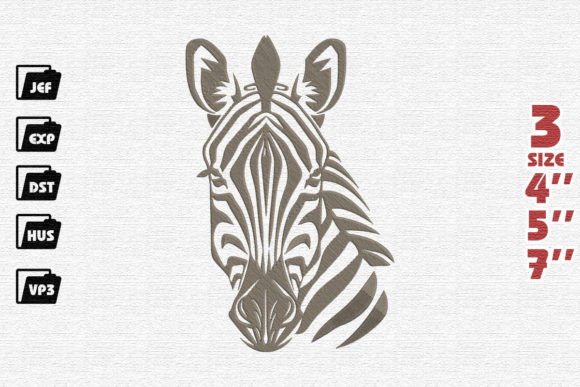 African Zebra Embroidery for Seasonal Creations