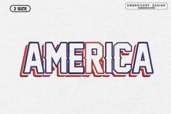 America Embroidery: A Seasonal Design with Heart and Versatility