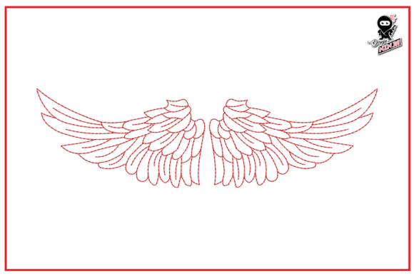 Angel Wings Redwork Embroidery Design Review