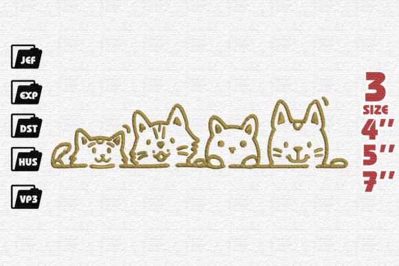 Cute Cats Peeking Embroidery Review for Handmade Gifts