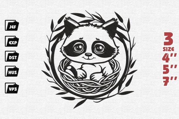 Cute Raccoon Embroidery: A Playful Addition to Handmade Collections