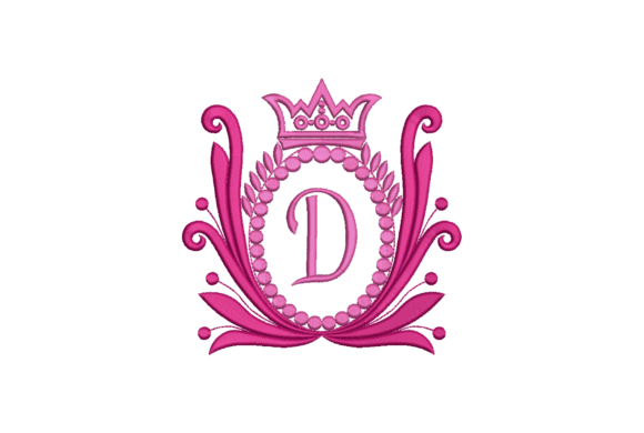 Elegant Crown Embroidery Design Letter D Review for Apparel Projects