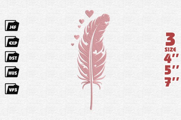 Feather with Hearts Embroidery: A Seasonal Design Review