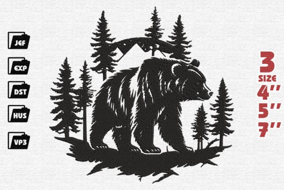 Grizzly Bear in the Forest Embroidery Review