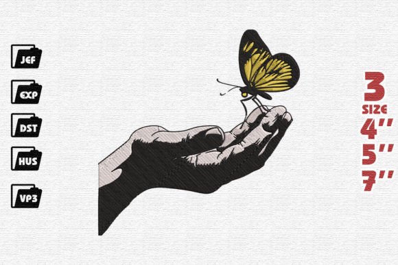 Hand Holding a Butterfly Embroidery: A Design Review