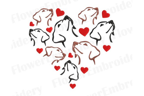 I Love Labrador Machine Embroidery: A Heartfelt Design for Personalized Gifts
