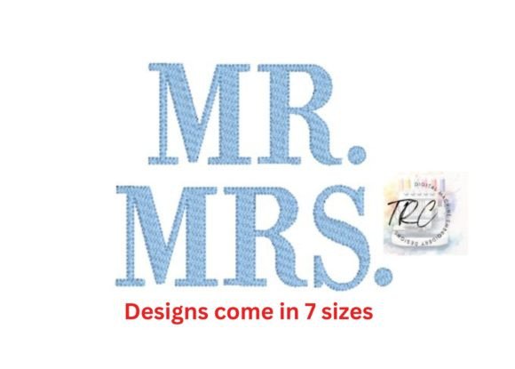 MR and MRS Embroidery Design Fill Stitch Review