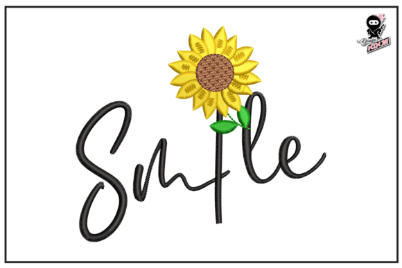 Smile Sunflower Embroidery for Spring Projects