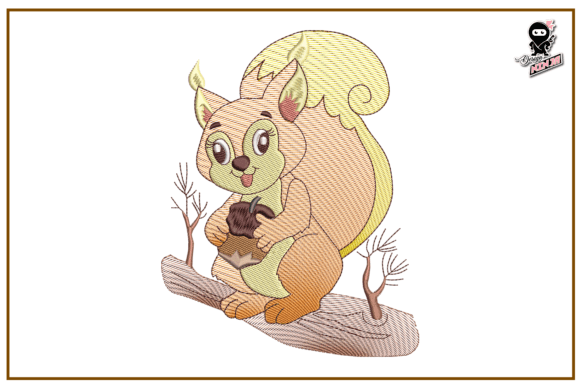 Squirrel Light Stitch Embroidery: A Charming Addition to Personalized Gifts