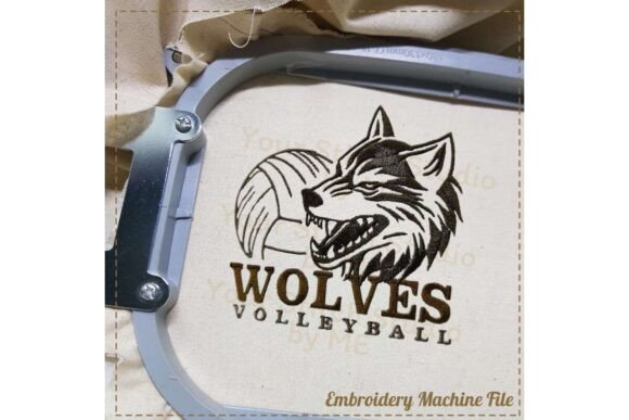 Wolves Volleyball Embroidery Design Review for Apparel Projects